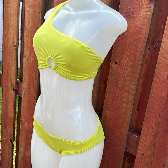 Vince Camuto Green Asymmetrical Bikini Size S - Picture 4 of 13